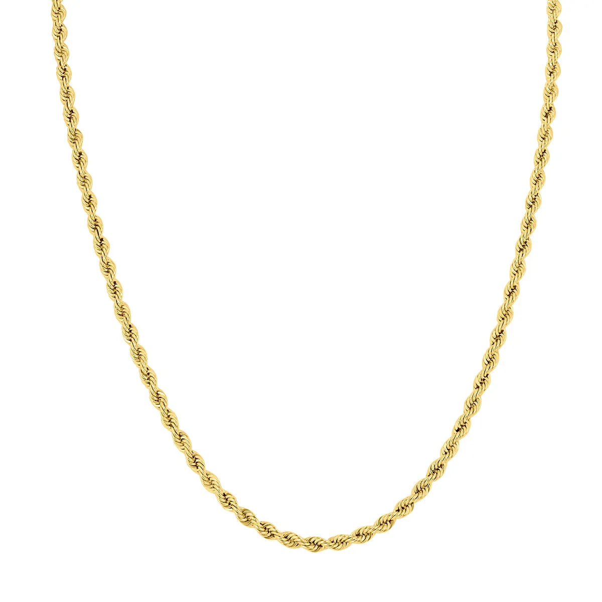 14K  Filled 3.3Mm Rope Chain With Lobster Clasp - 26 Inch