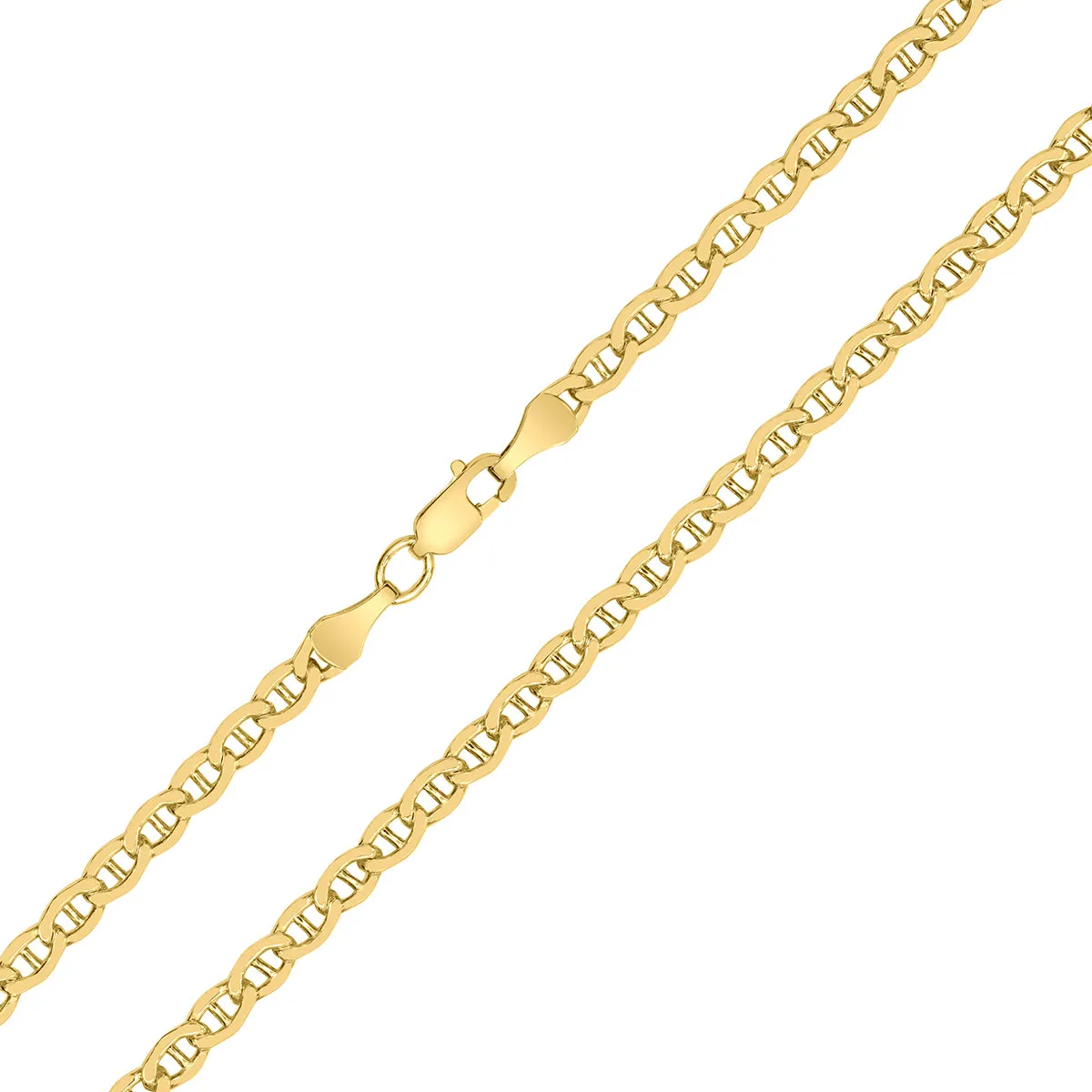 14K Yellow Gold Filled 3.2MM Mariner Link Chain with Lobster Clasp - 20 Inch