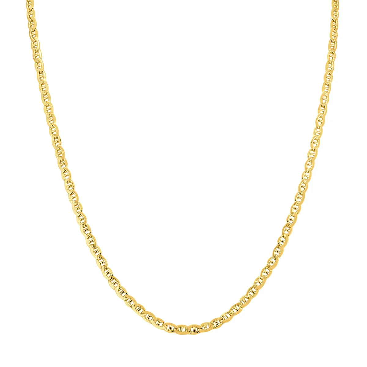 14K Yellow Gold Filled 3.2MM Mariner Link Chain with Lobster Clasp - 20 Inch