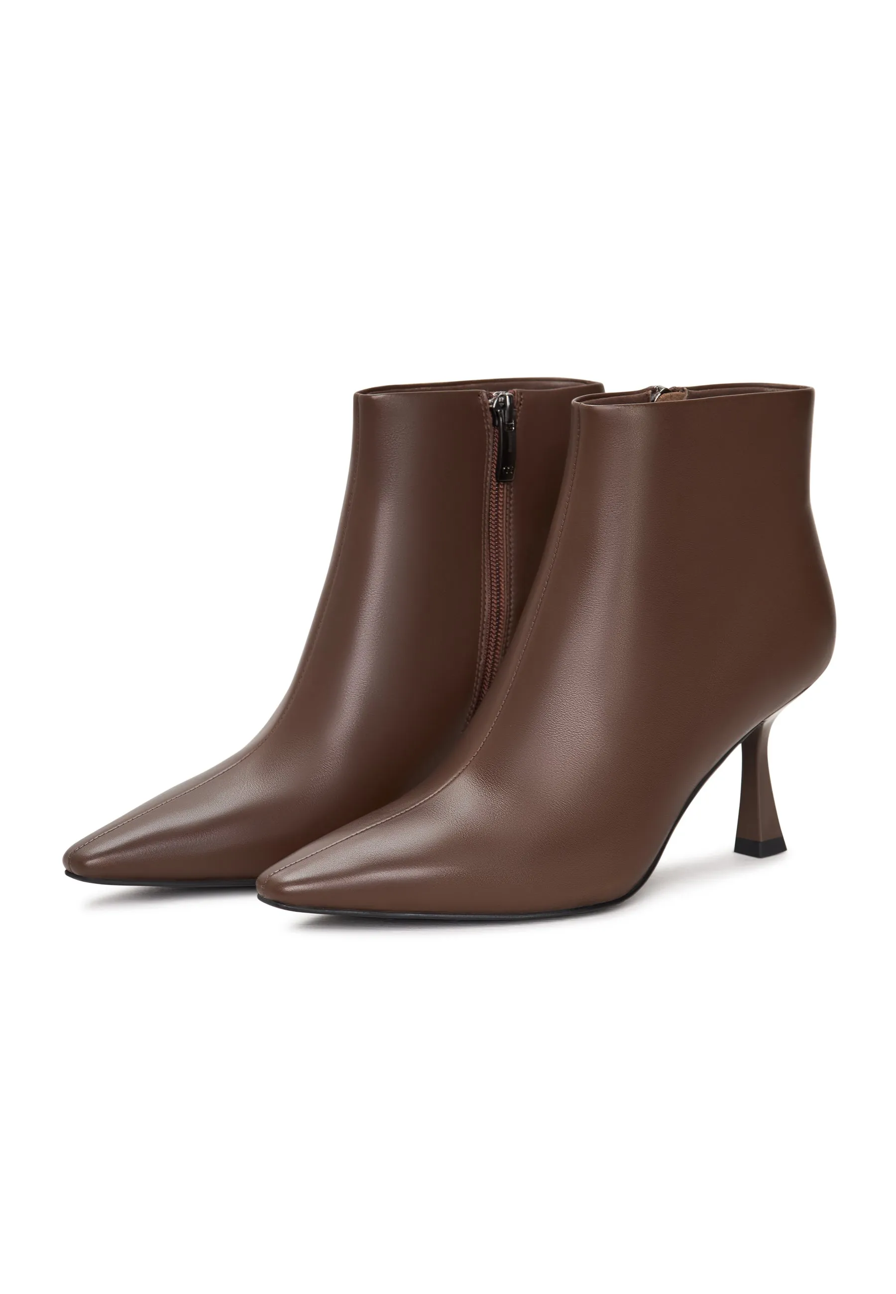 Ankle Boots with Stiletto Heel Amy - Brown