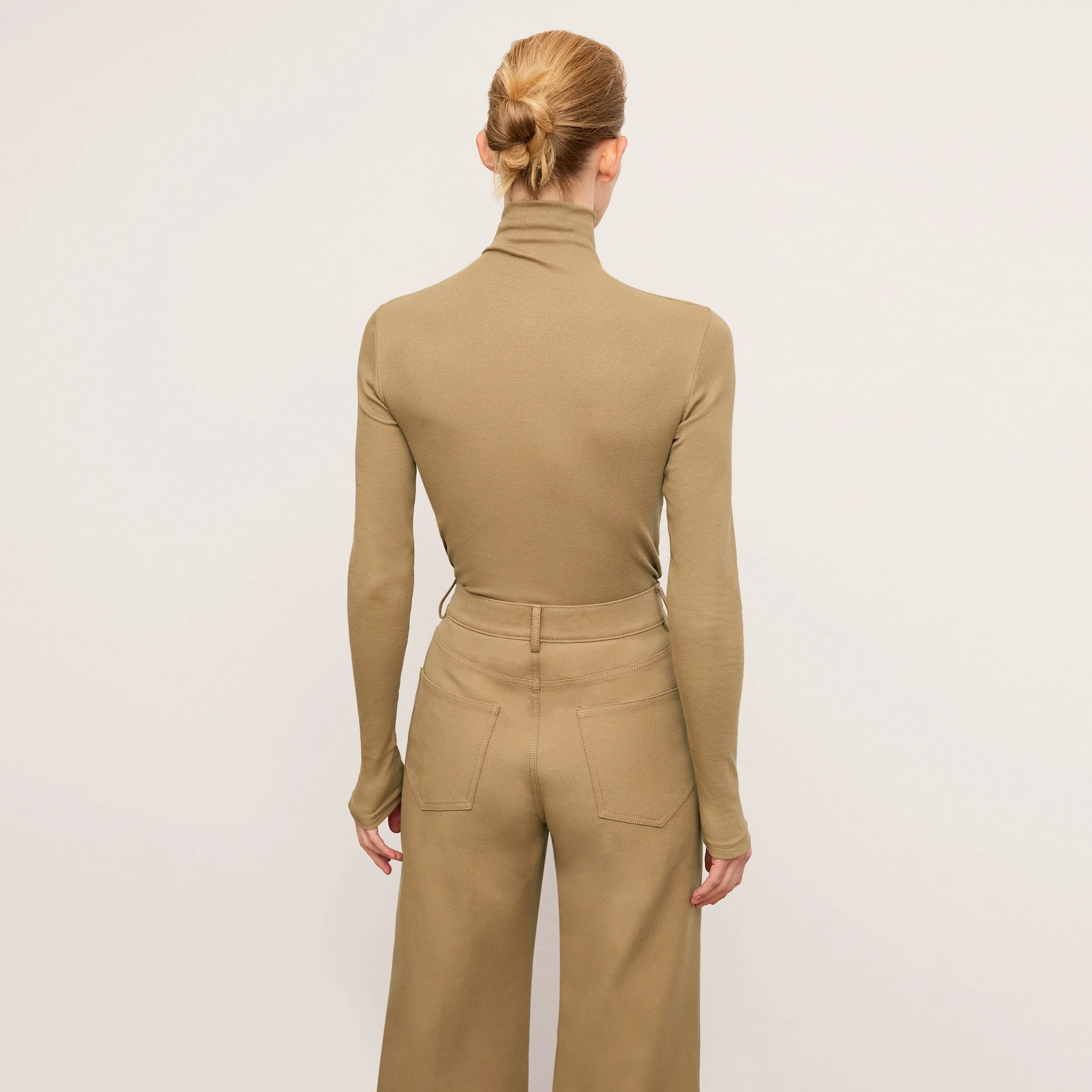 Axam Layering Turtleneck - Organic Ribbed Pima Cotton :: Saddle