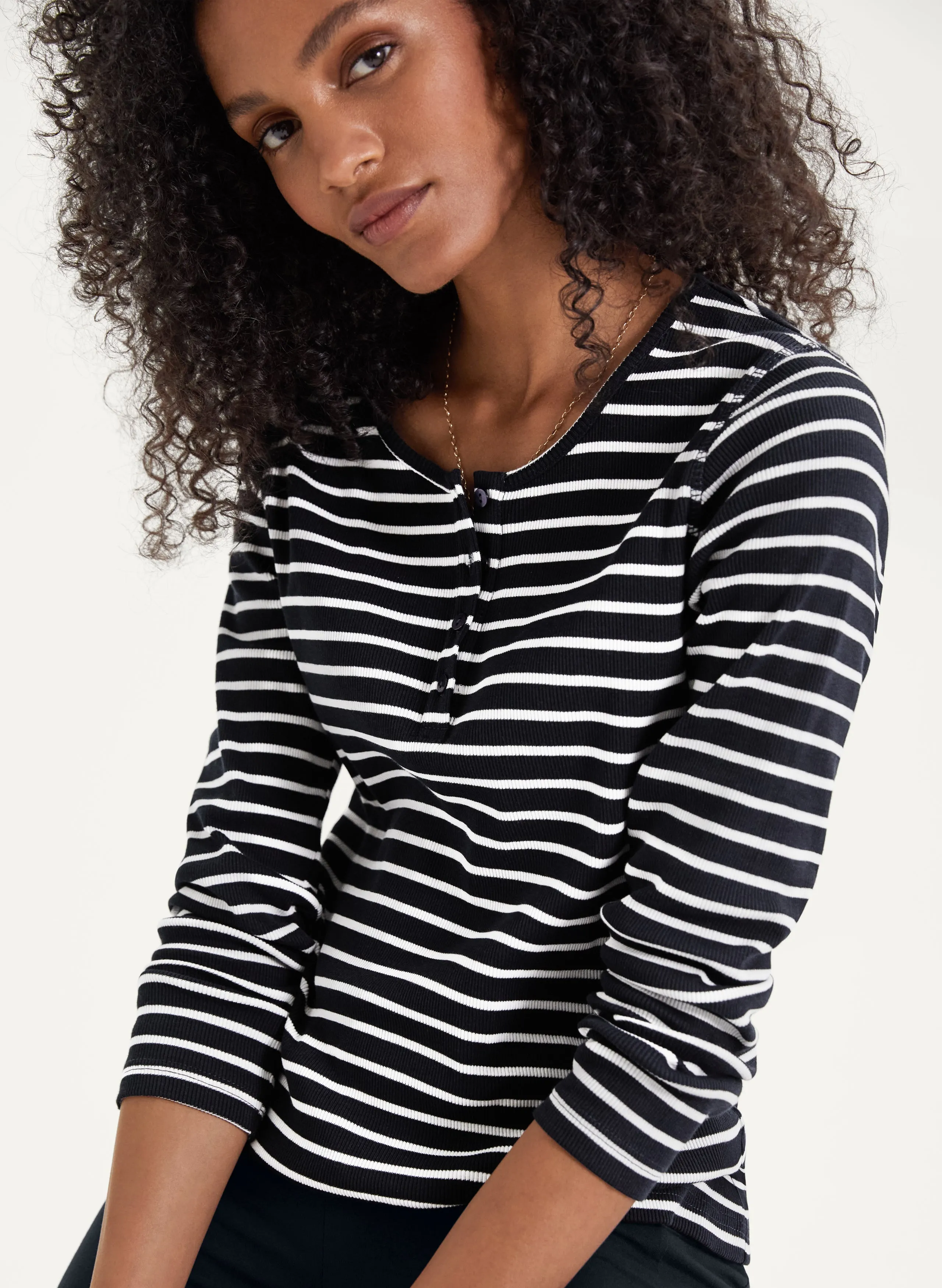 Baukjen Essentials Organic Cotton Henley Top