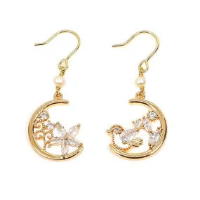 Bird & Flower Earrings