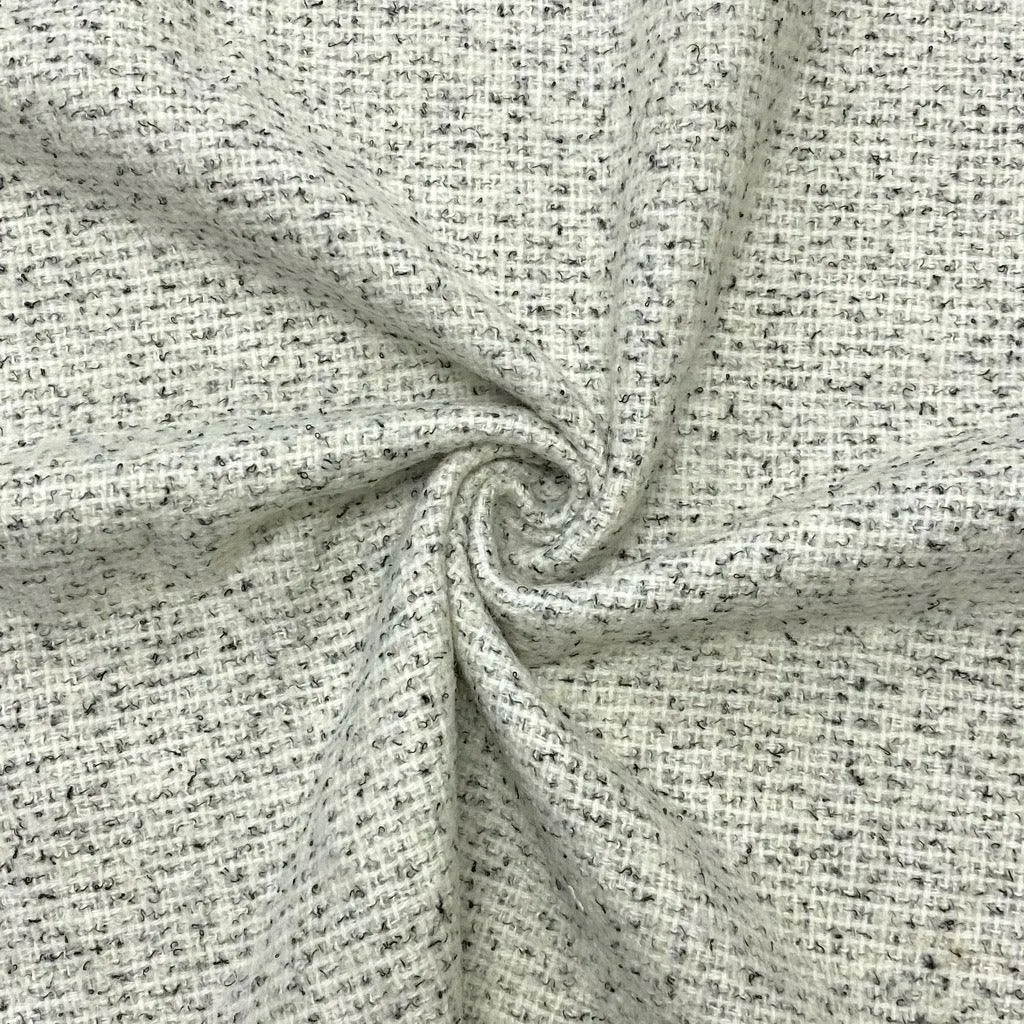 Black and White Wool Blend Fabric - 2 metres for £9.95 #13