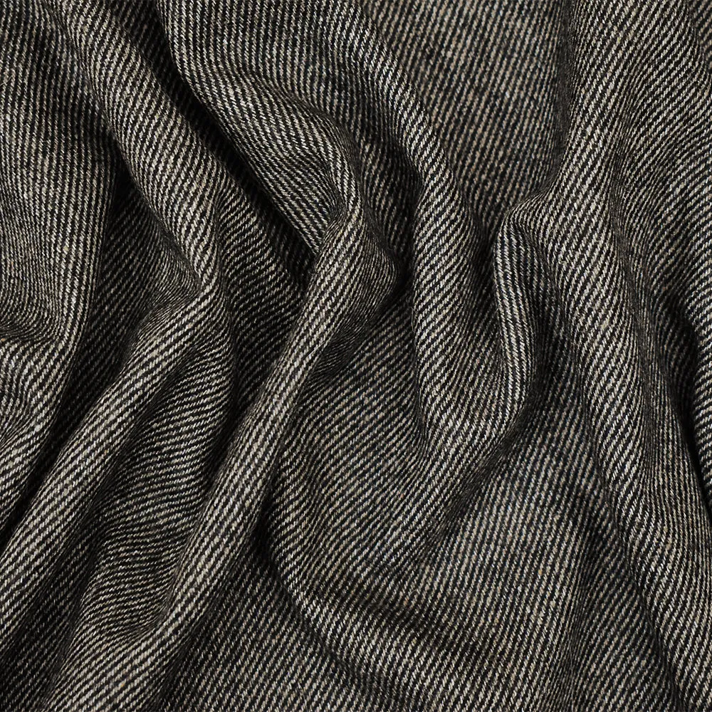 Black-Beige-Brown Wool Polyester Blend Twill Woven Jacketing Fabric