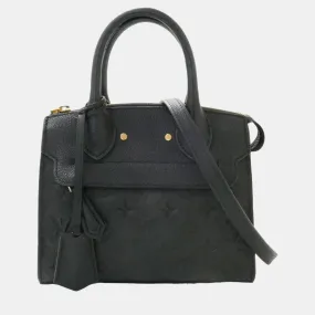 Black Leather Medium Pont Neuf Satchel Bag