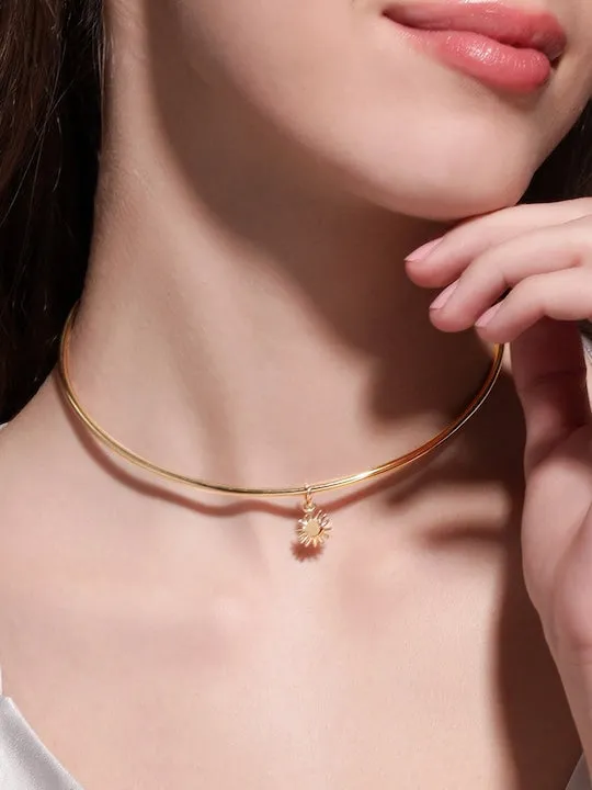 Brass Gold Plated Choker Necklace