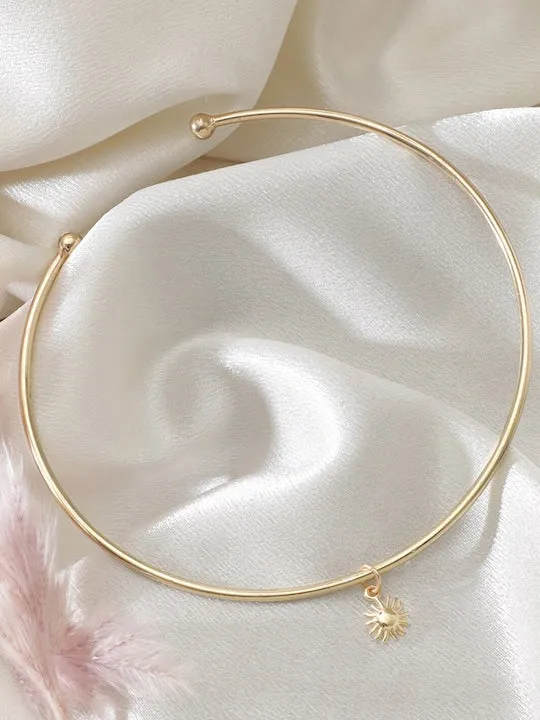 Brass Gold Plated Choker Necklace