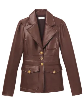 Caffe Amelia Vegan Leather Blazer