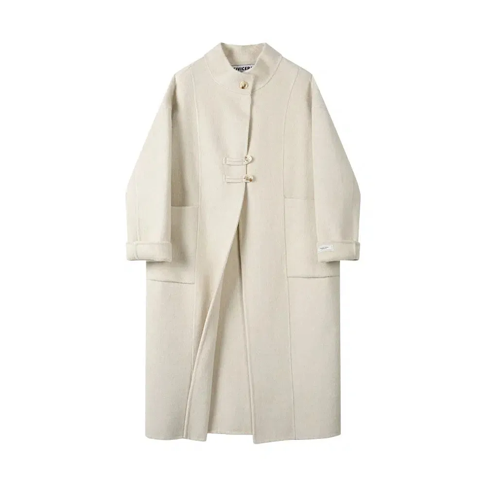 Chinese Style Stand Collar Wool Coat