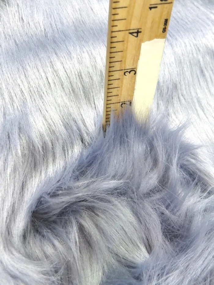 Cocoa Solid Shaggy Long Pile Faux Fur Fabric / Sold By The Yard