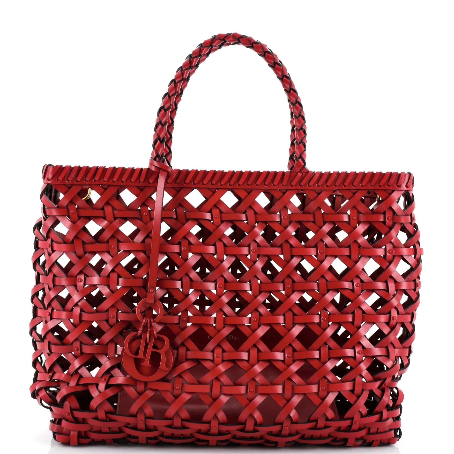 DiorCabas Tote Cannage Woven Leather