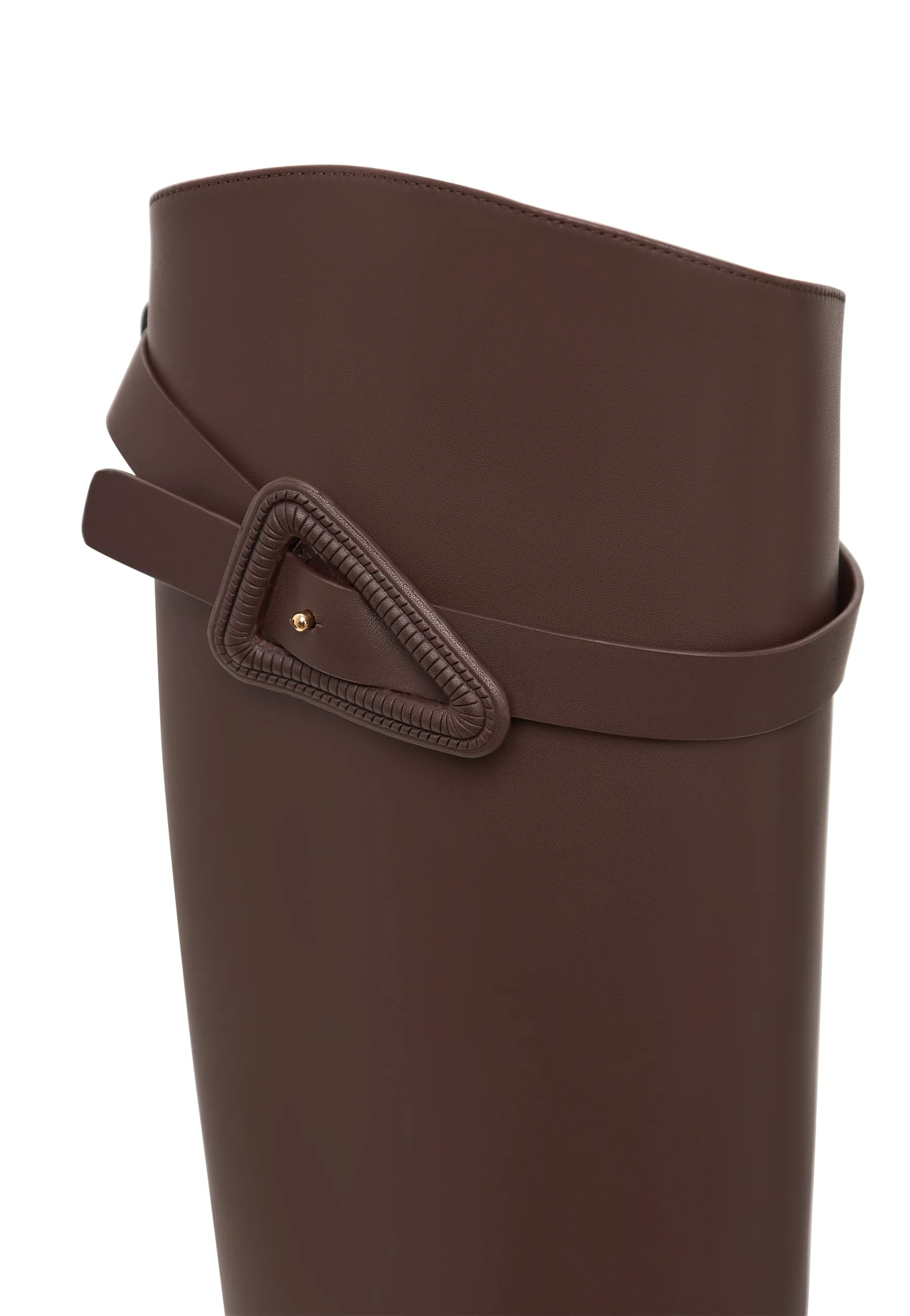 Elegant Riding Boots with Buckle Detail Zoe - Brown