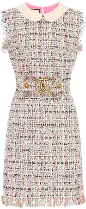 Embellished Tweed Dress