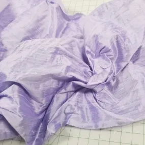 End of BOlt: 2.5 yards of Designer Deadstock Lilac 100%  Silk Dupioni Fabric Woven 95 GSM- remnant