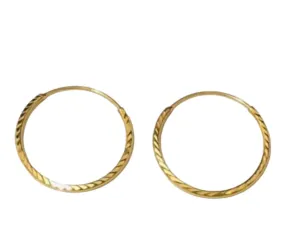 #GOLD2024 | 18K Golden 15mm Hoop Earrings