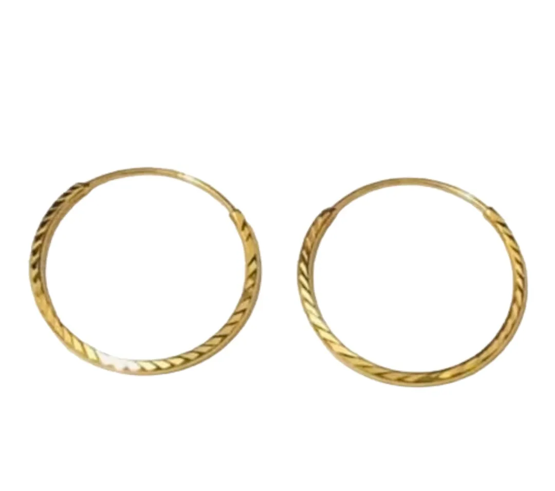 #GOLD2024 | 18K Golden 15mm Hoop Earrings