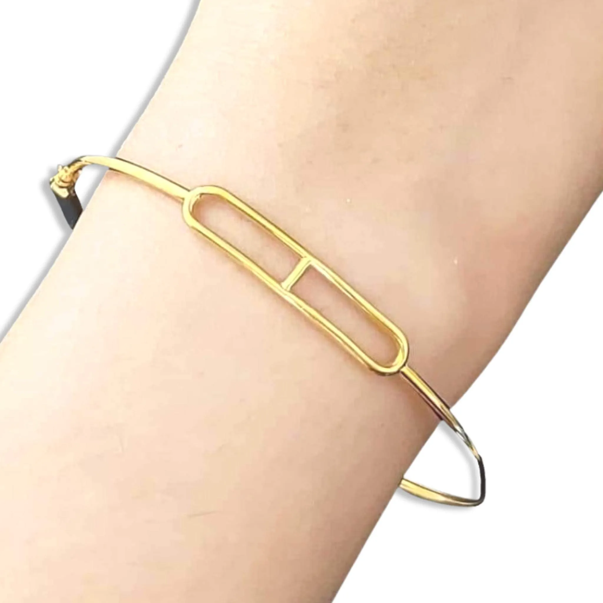 #GOLD2024 | 18K Golden Bar Clip Bracelet