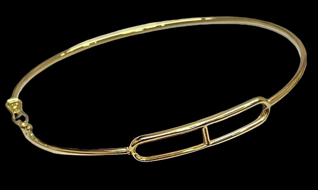 #GOLD2024 | 18K Golden Bar Clip Bracelet