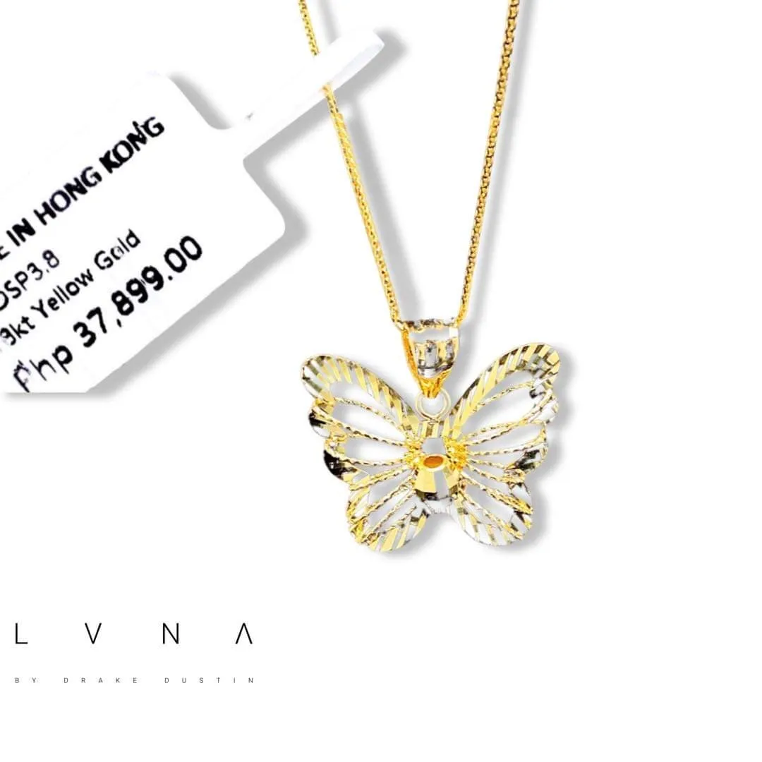 #GOLD2024 | 18K Golden Butterfly of Ivana Necklace Foxtail Chain