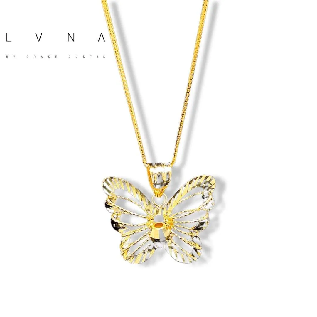 #GOLD2024 | 18K Golden Butterfly of Ivana Necklace Foxtail Chain