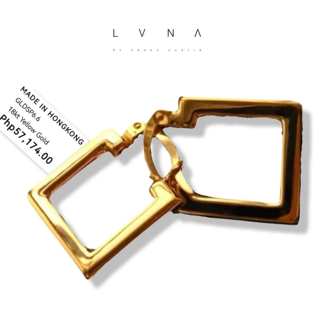 #GOLD2024 | 18K Golden Chunky Square Earrings