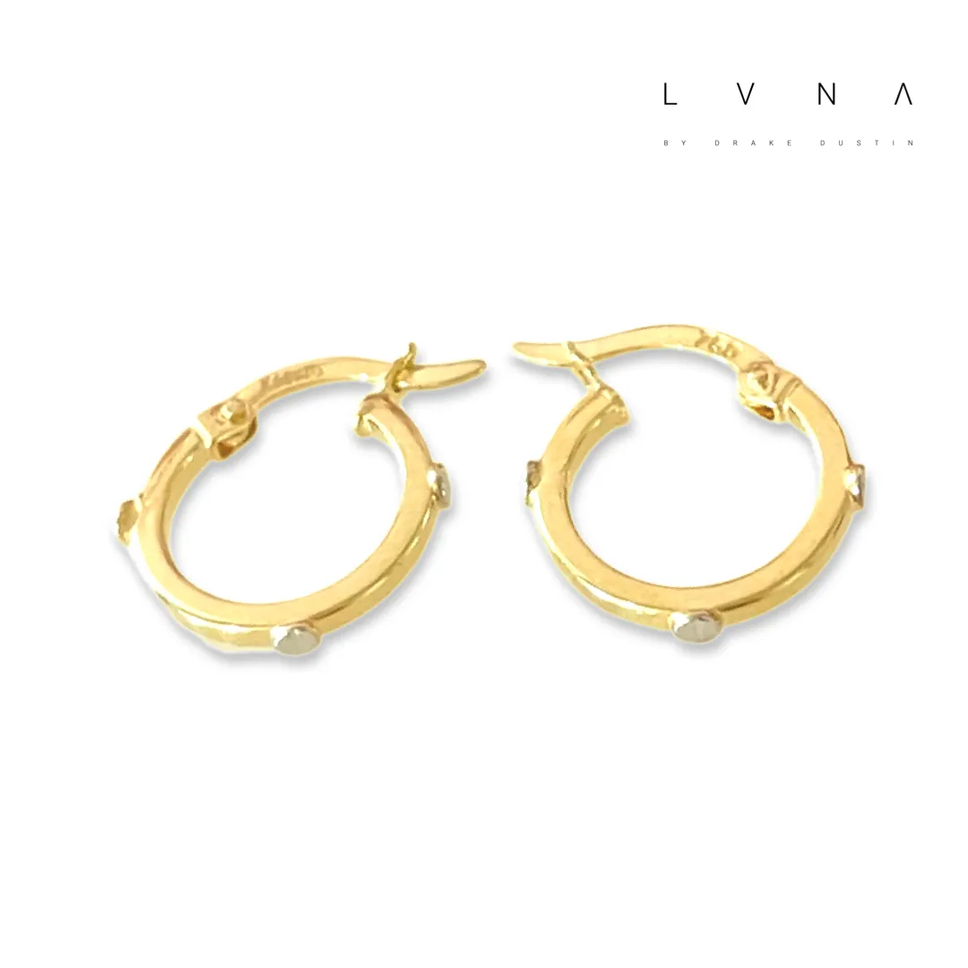 #GOLD2024 | 18K Golden Designer Inspired Multi-Tone Embossed Hoop Earrings