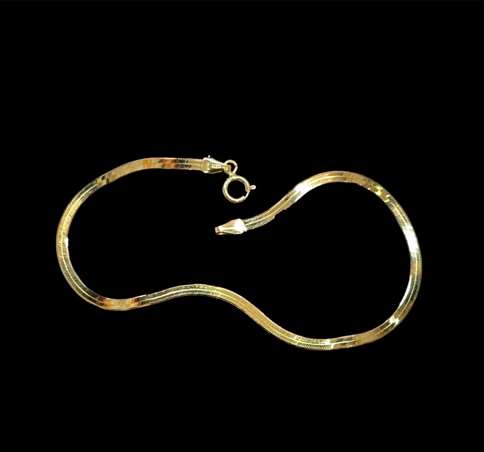 #GOLD2024 | 18K Golden Flat Chain Bracelet