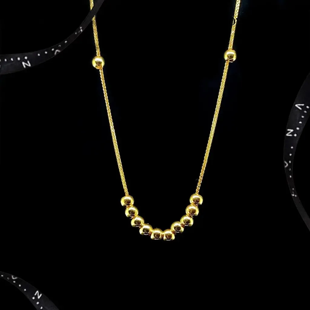 #GOLD2024 | 18K Golden Money Ball Necklace