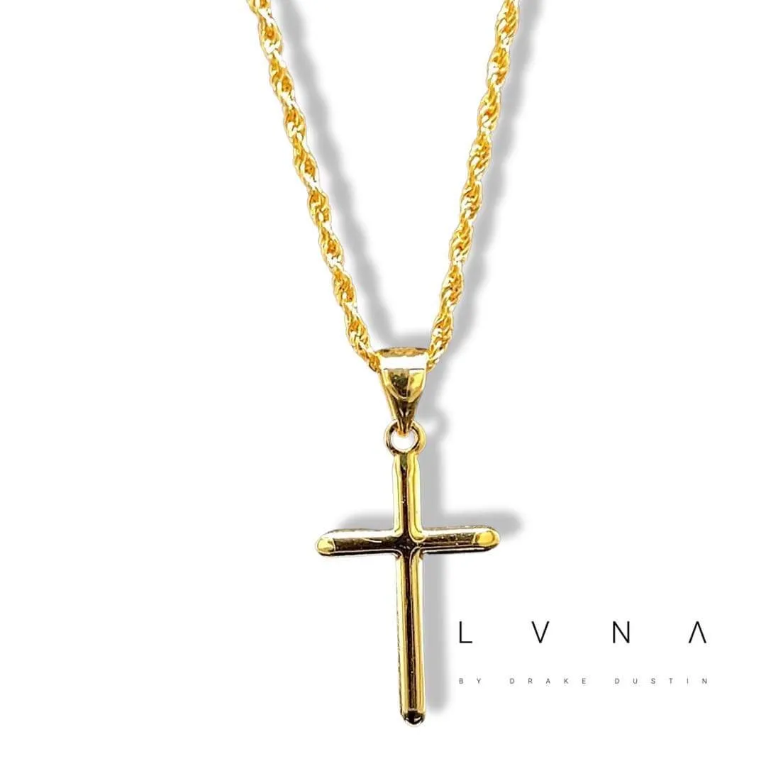 #GOLD2024 | 18K Golden Religious Cross Necklace 17.5"