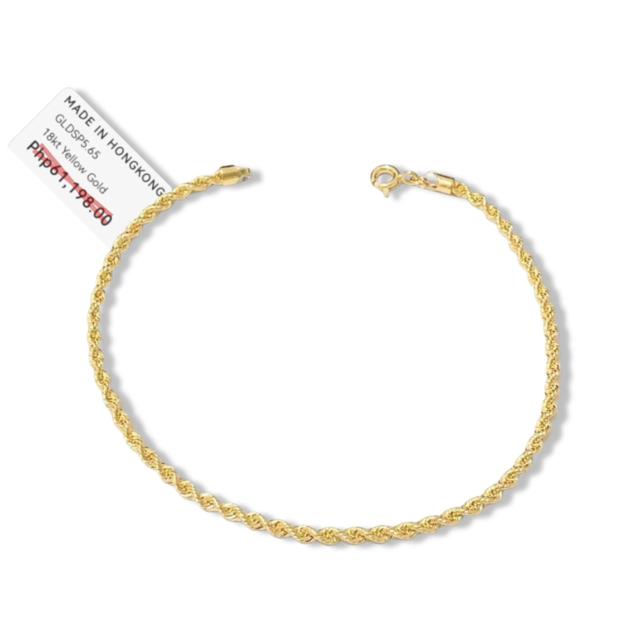 #GOLD2024 | 18K Golden Thick Rope Chain Bracelet