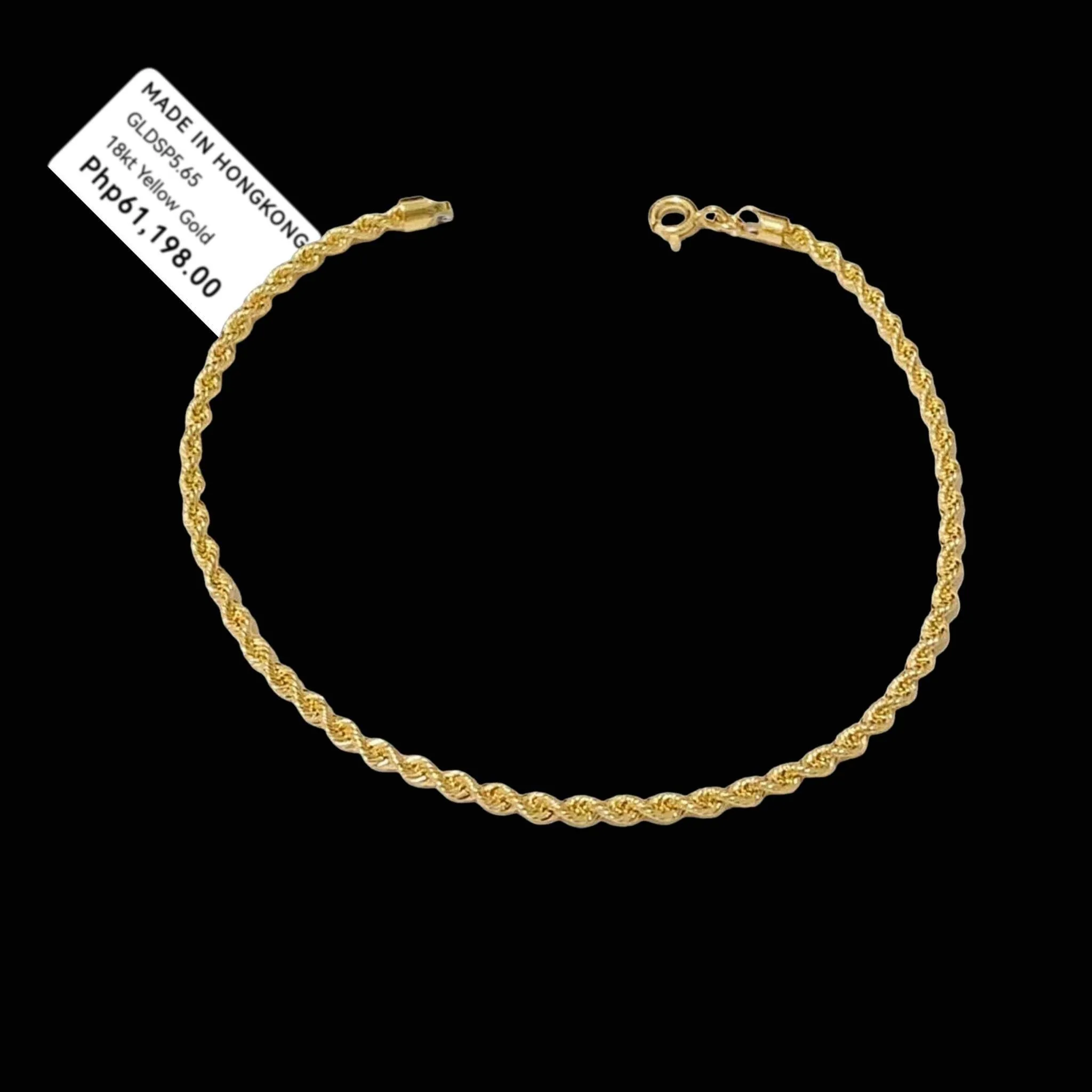 #GOLD2024 | 18K Golden Thick Rope Chain Bracelet