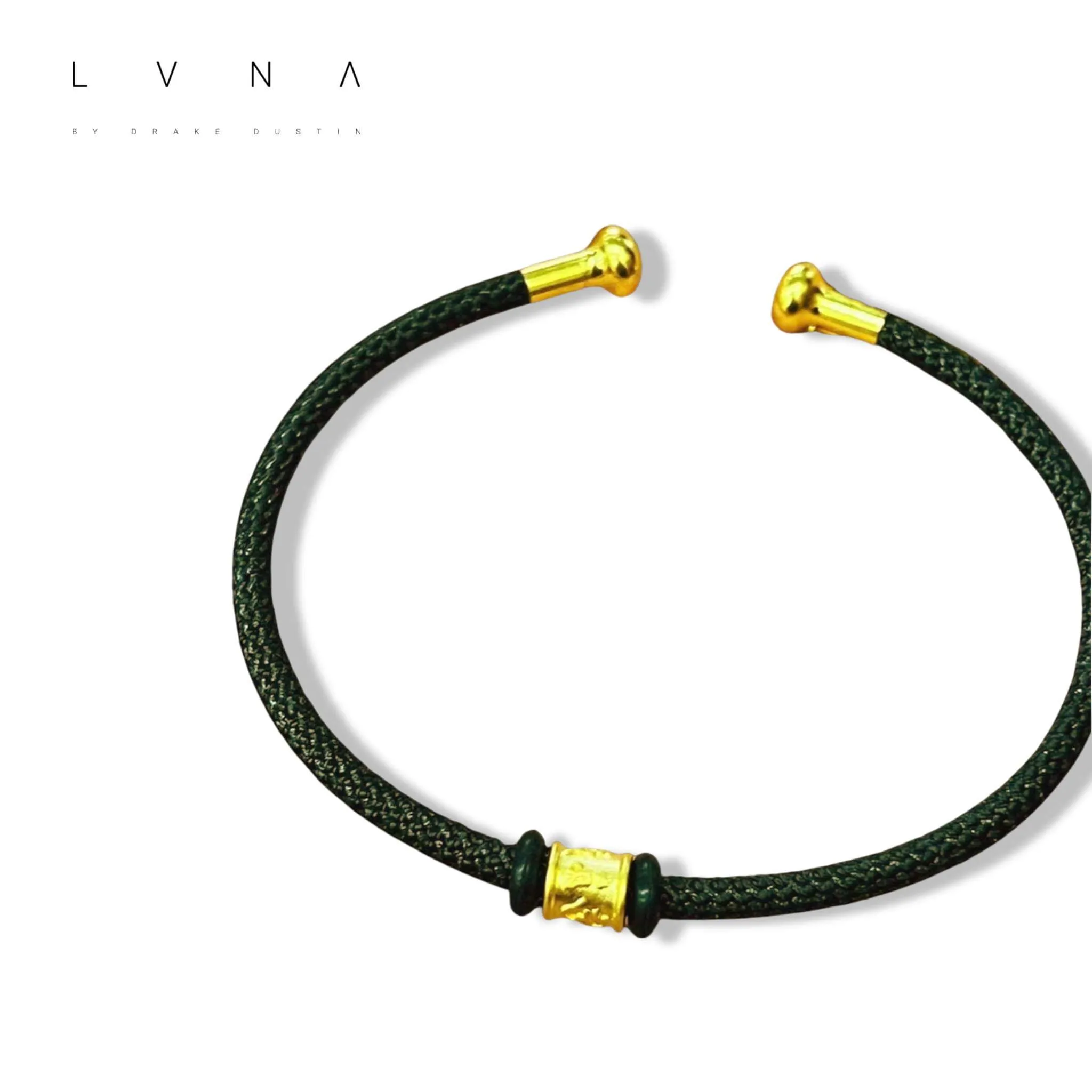 #GOLD2024 | 24K Lucky Mantra Barrel Wooven Rope Bangle