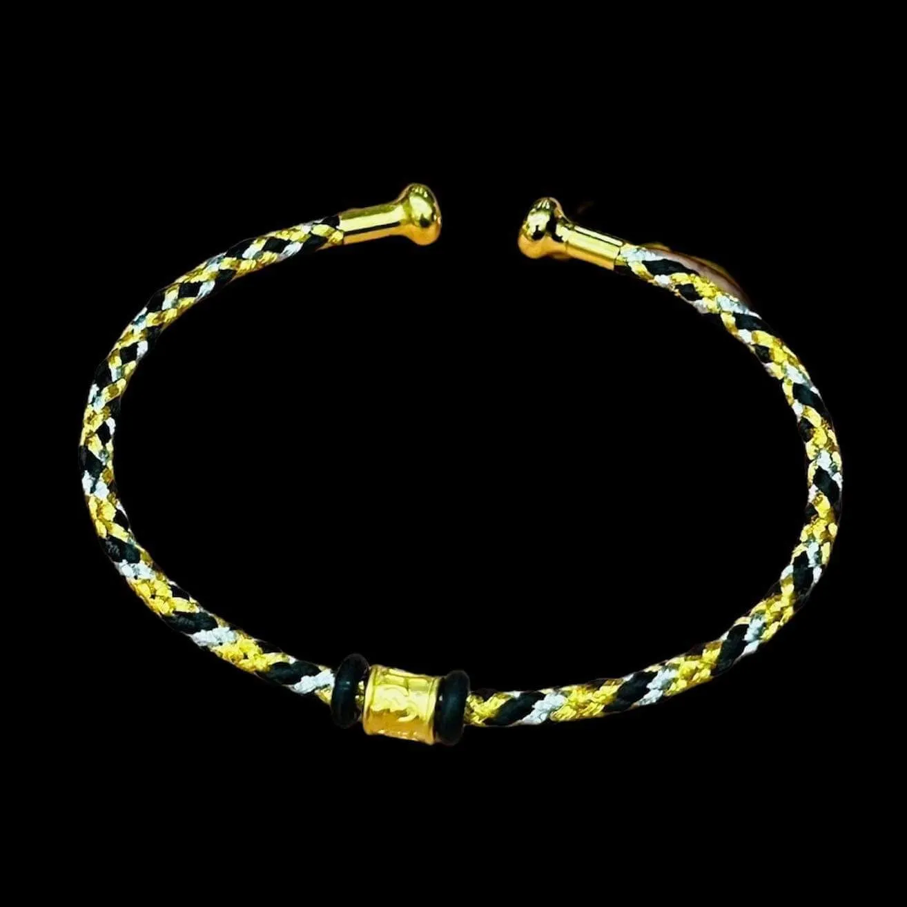 #GOLD2024 | 24K Lucky Mantra Barrel Wooven Rope Bangle