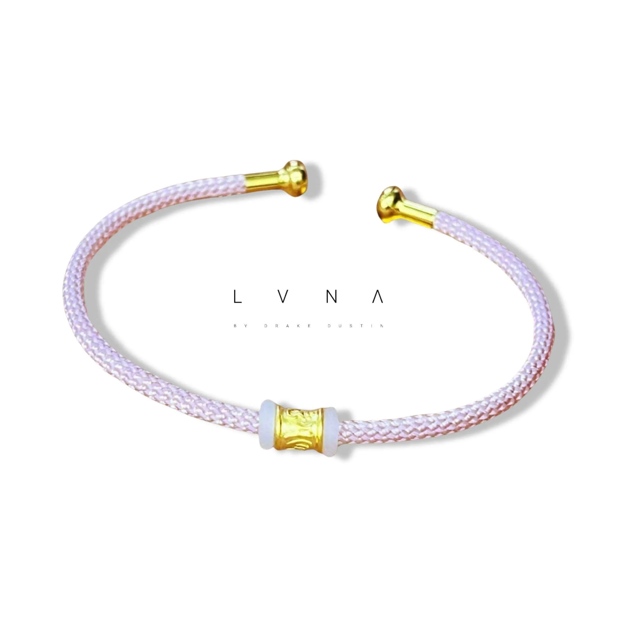 #GOLD2024 | 24K Lucky Mantra Barrel Wooven Rope Bangle