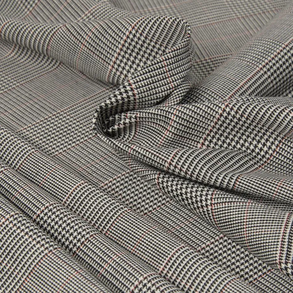 Grey Prince of Wales Suiting Fabric 166