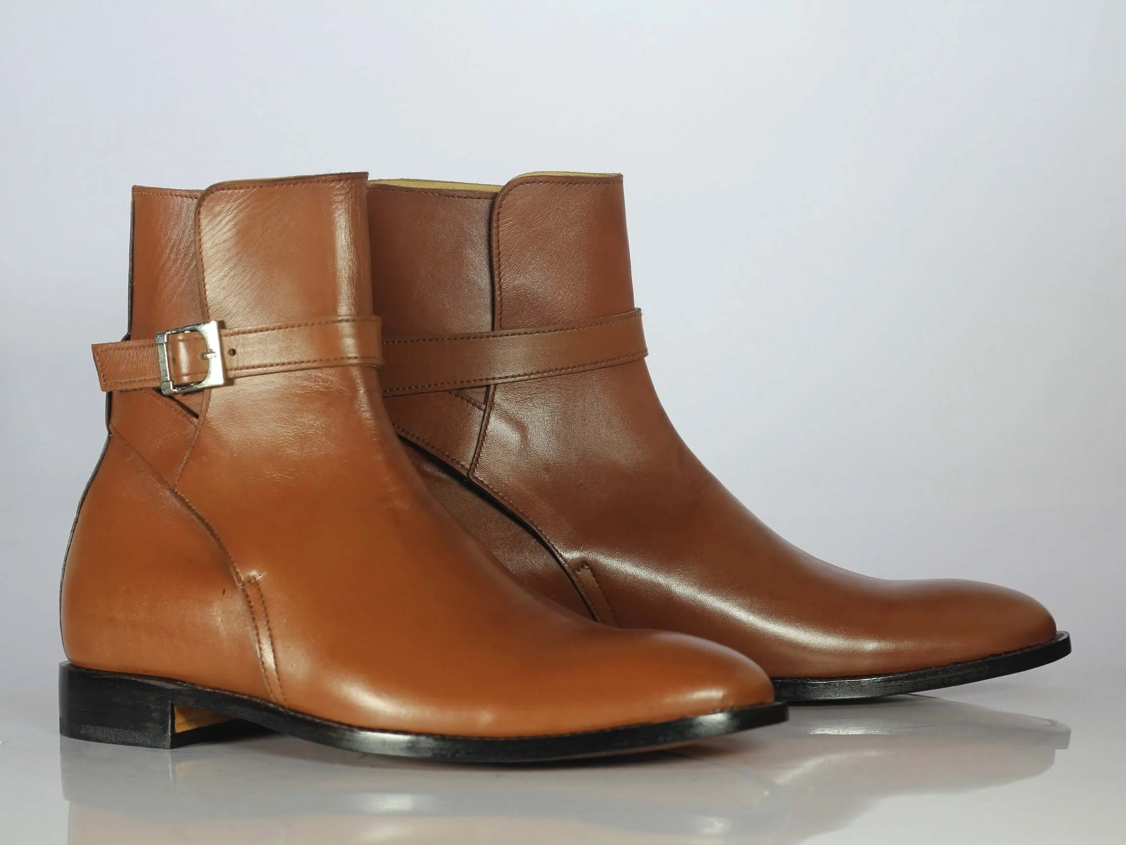 Handmade Brown Jodhpurs Leather Ankle Boots