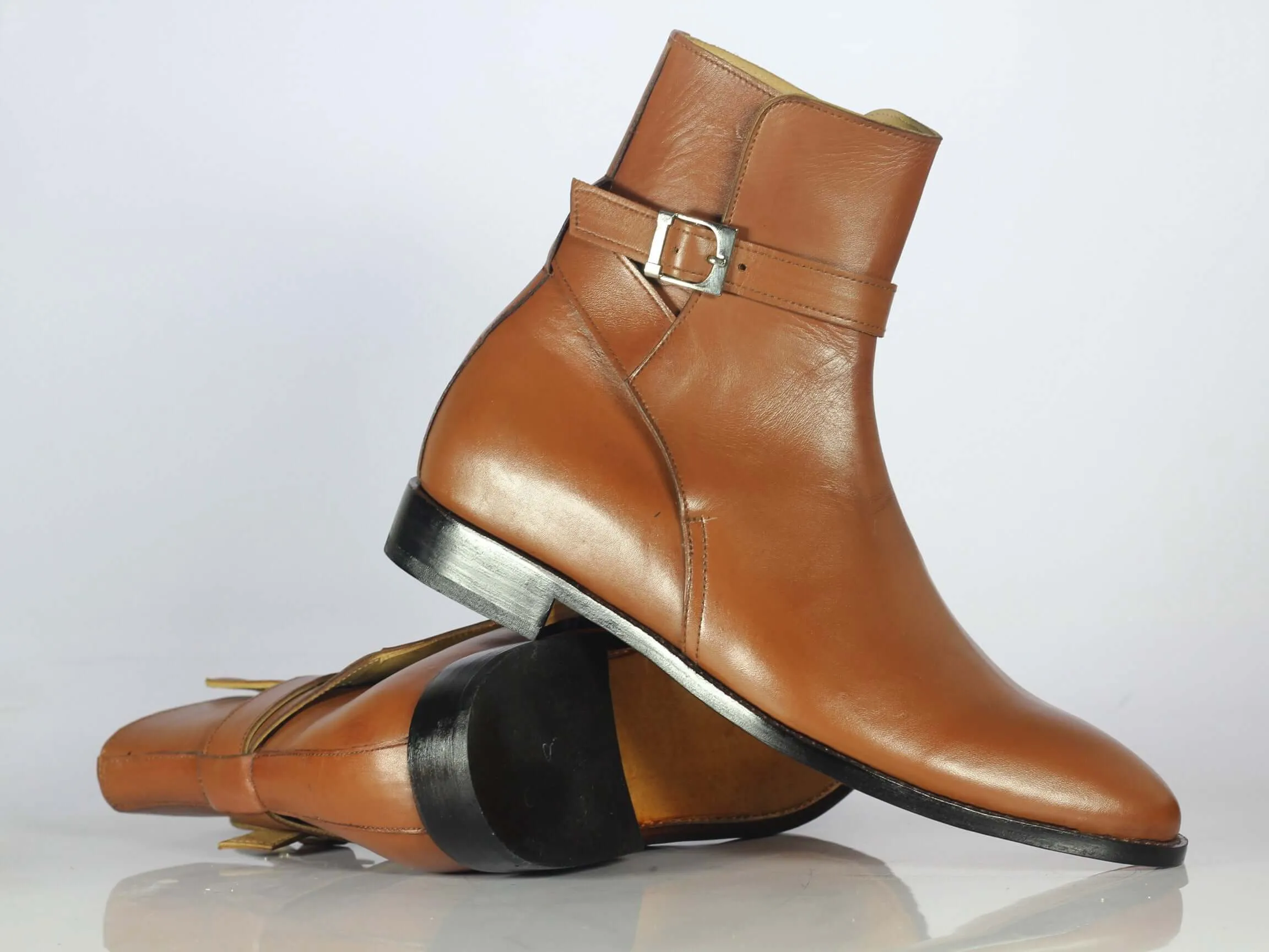 Handmade Brown Jodhpurs Leather Ankle Boots