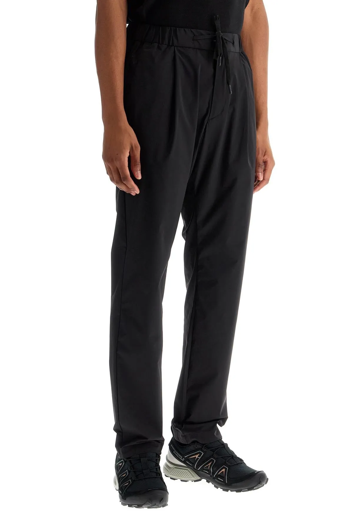 High-Waisted Nylon Trousers