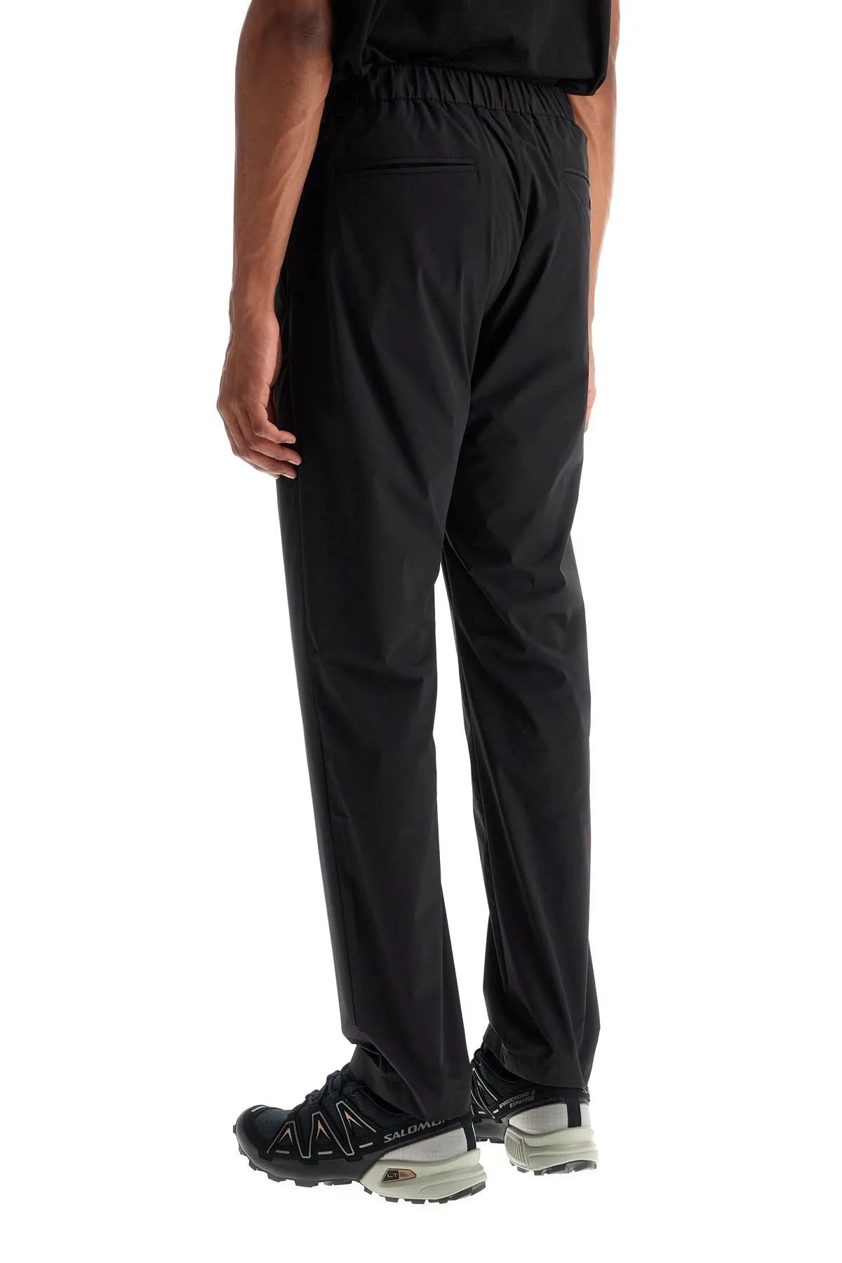 High-Waisted Nylon Trousers