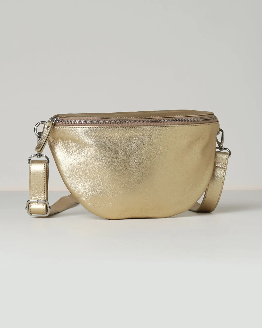 Jorja Leather Sling Bumbag - Gold