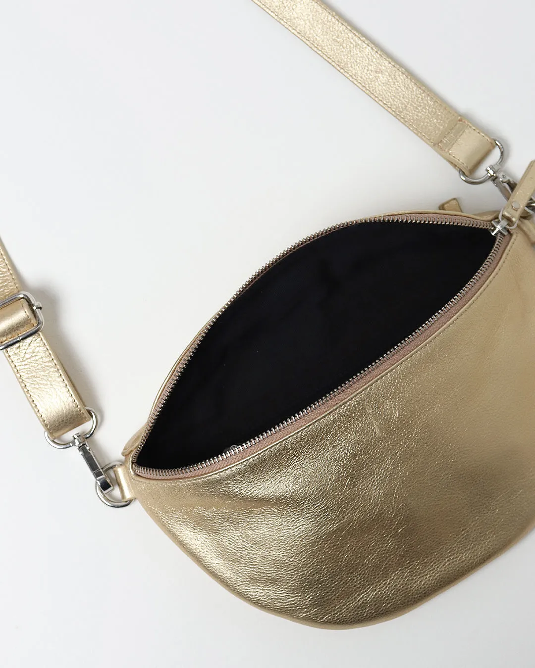 Jorja Leather Sling Bumbag - Gold