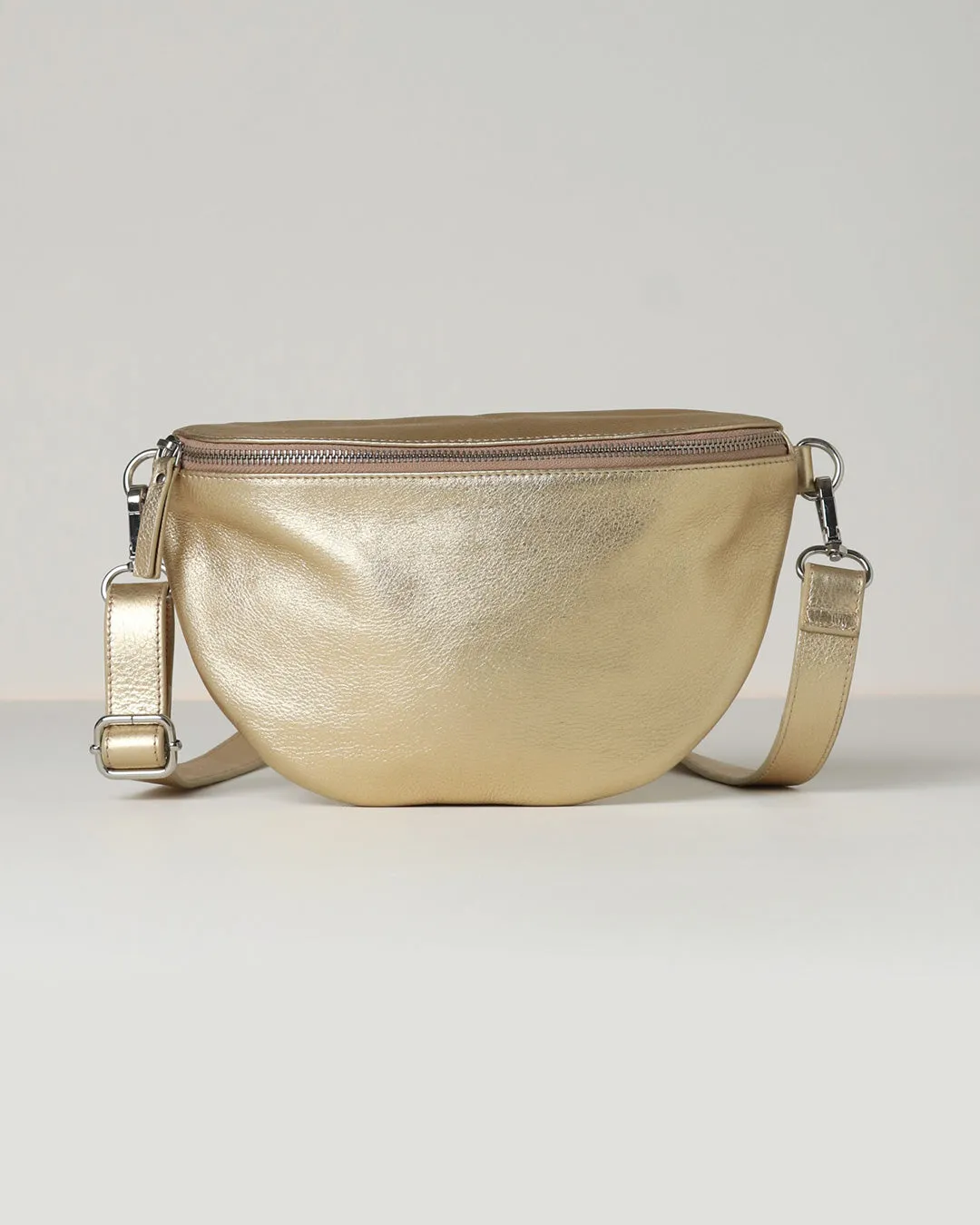 Jorja Leather Sling Bumbag - Gold