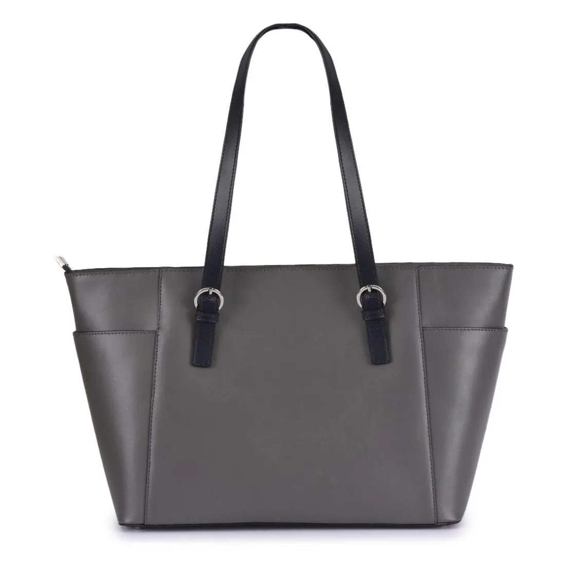 Leather Grey Handbag