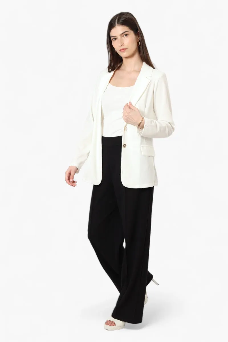 Limite Solid 2 Button Blazer - White