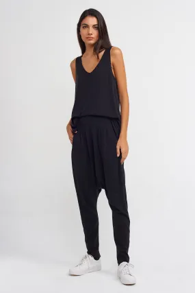 Nu High-Waisted Comfortable Harem Pants Black