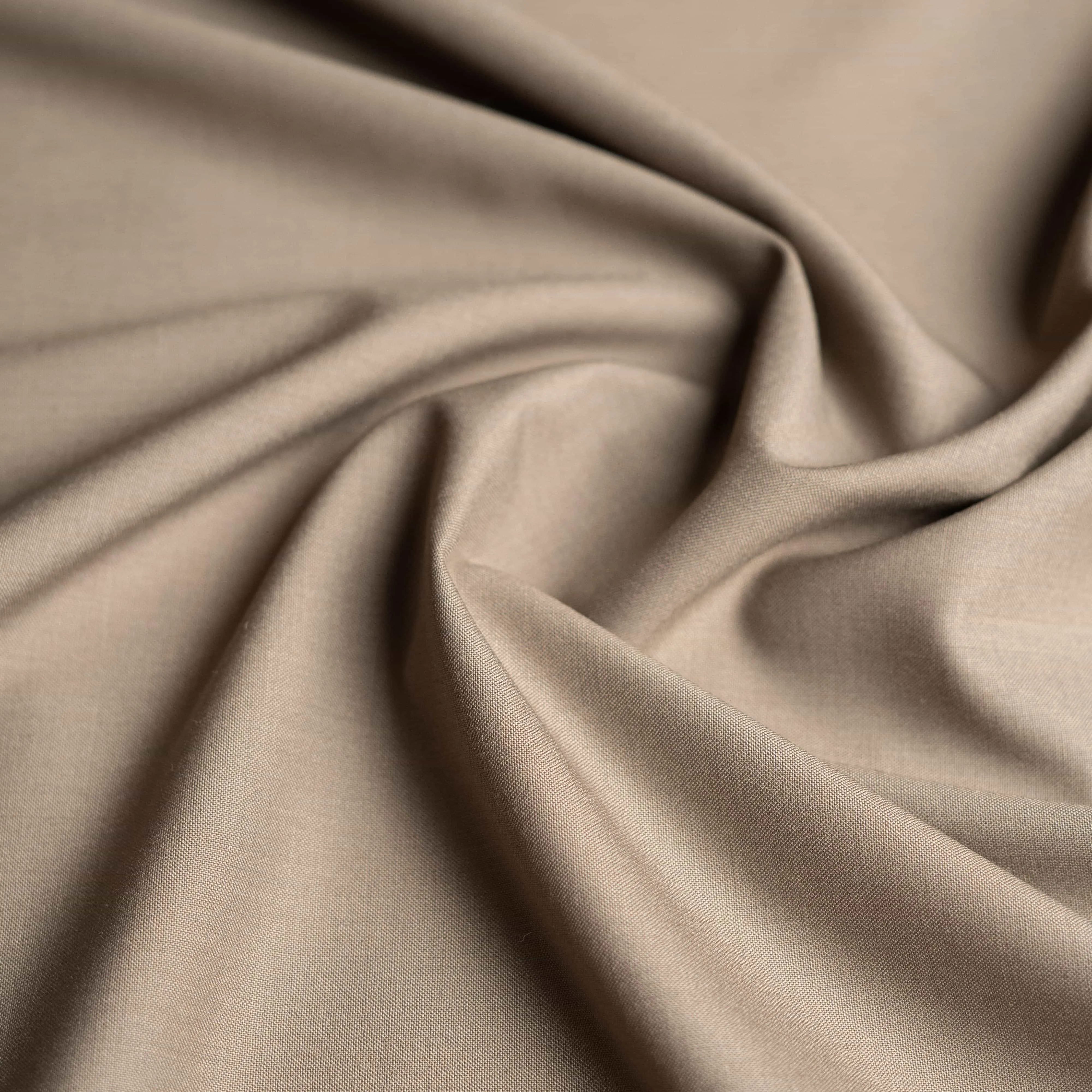 Plain Tortilla Brown Featherlite Suiting Fabric