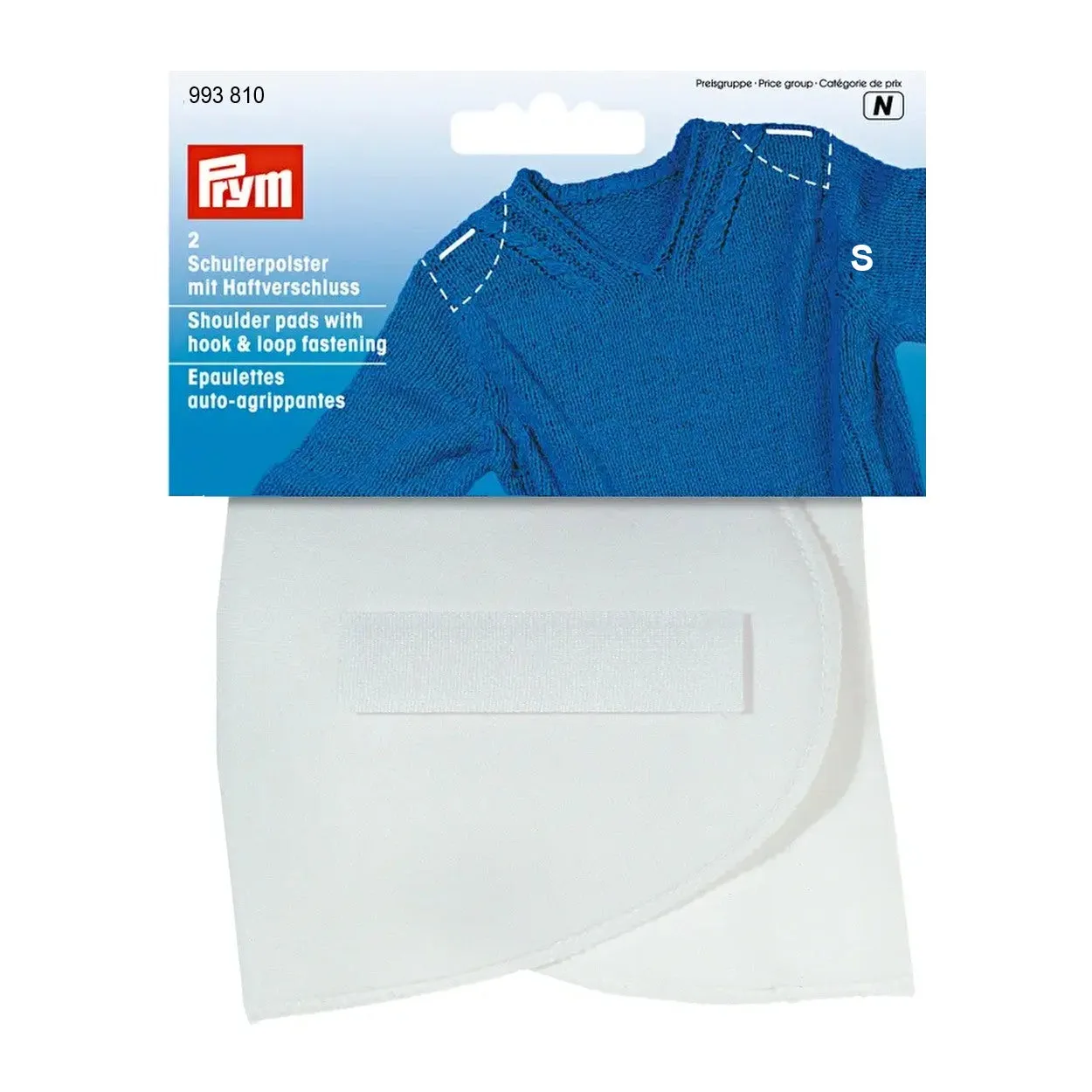 Prym Set In Shoulder Pads Hook and Loop type