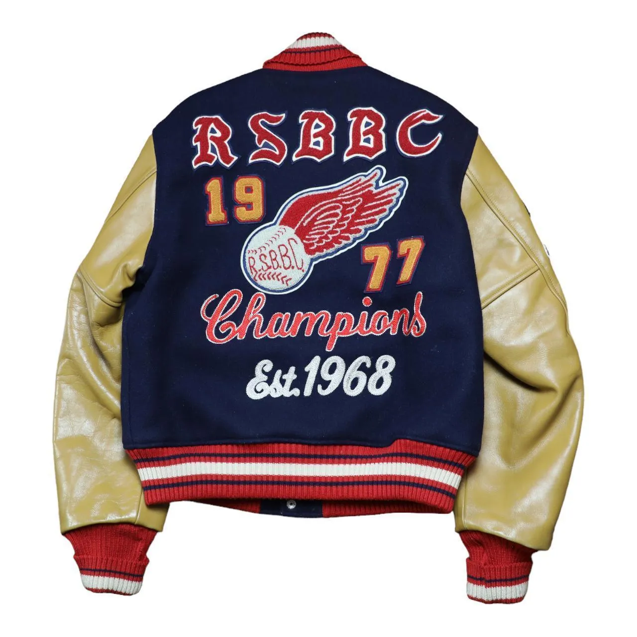 RSBBC 1977 Champions STYLE EYES wool Baseball Vintage Varsity Jacket