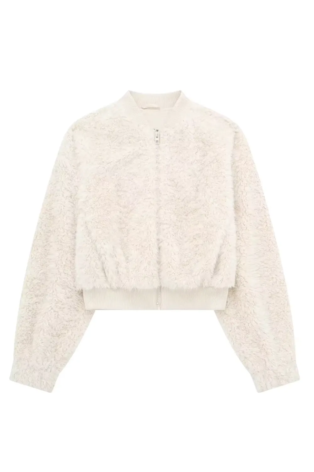 'Sabrina' Faux Fur Short Zip-Up Jacket